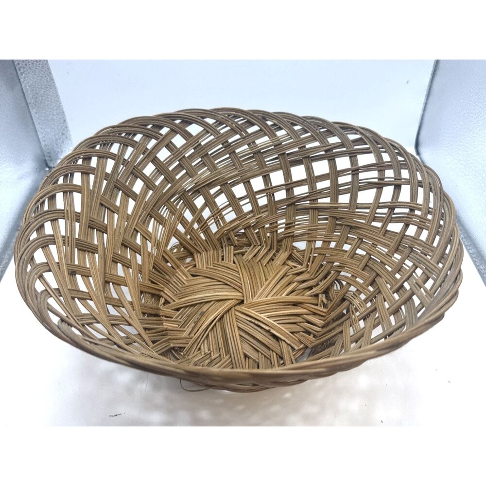 Lot Of 9 Vintage Bread Baskets Graduated Sizes Square Round Bottom Country Farm - Picture 6 of 12